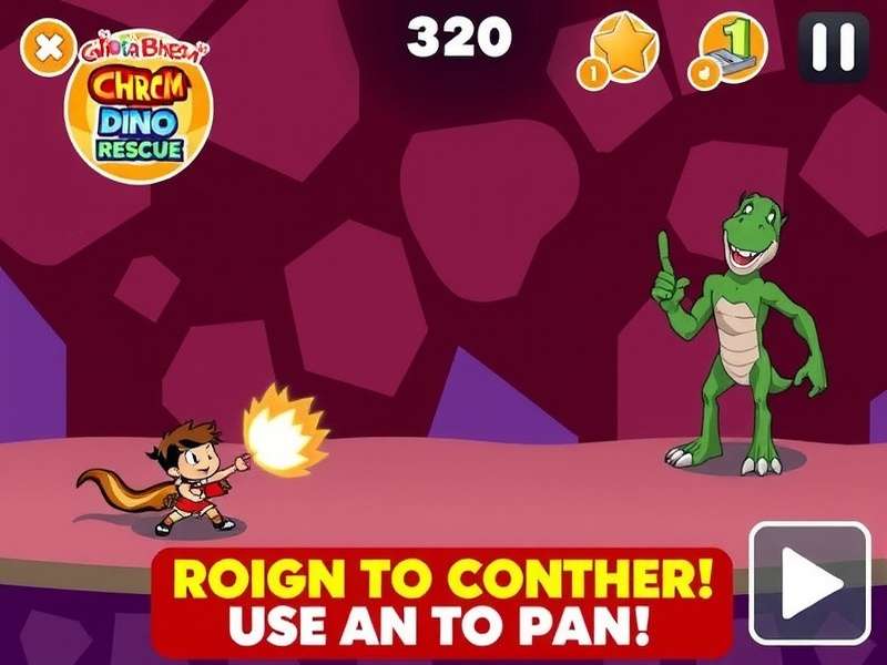 Chhota Bheem Rescuing a Dinosaur in Gameplay Chhota Bheem Dino Rescue Gameplay Screenshot